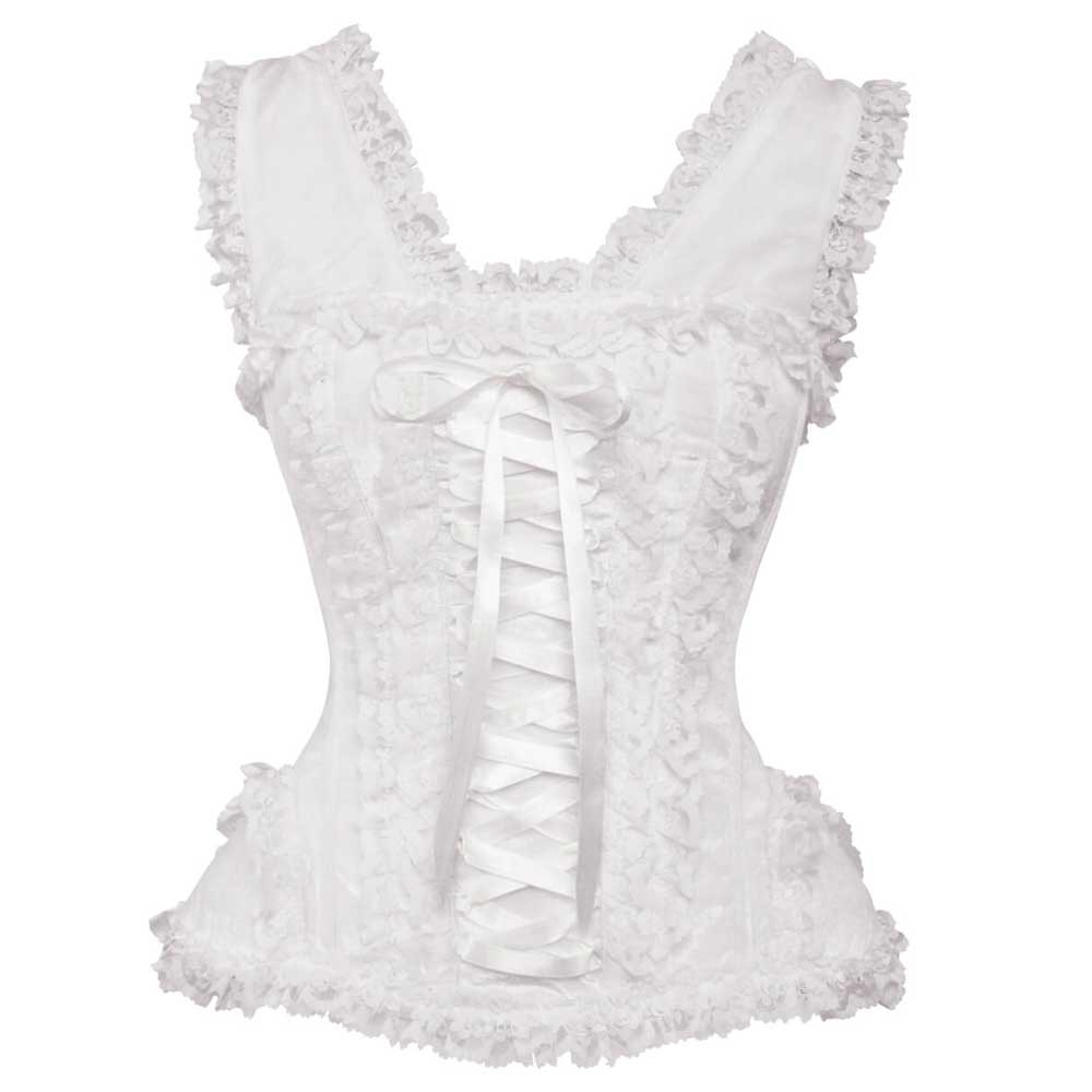 Attitude Corsets - Lahelin Vollbrust Korsett - Weiß